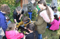 Kinder bepflanzen Kiste