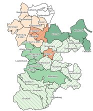 Übersichtskarte zur Reviereinteilung im LK Miltenberg