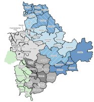 Übersichtskarte zur Reviereinteilung in Main-Spessart